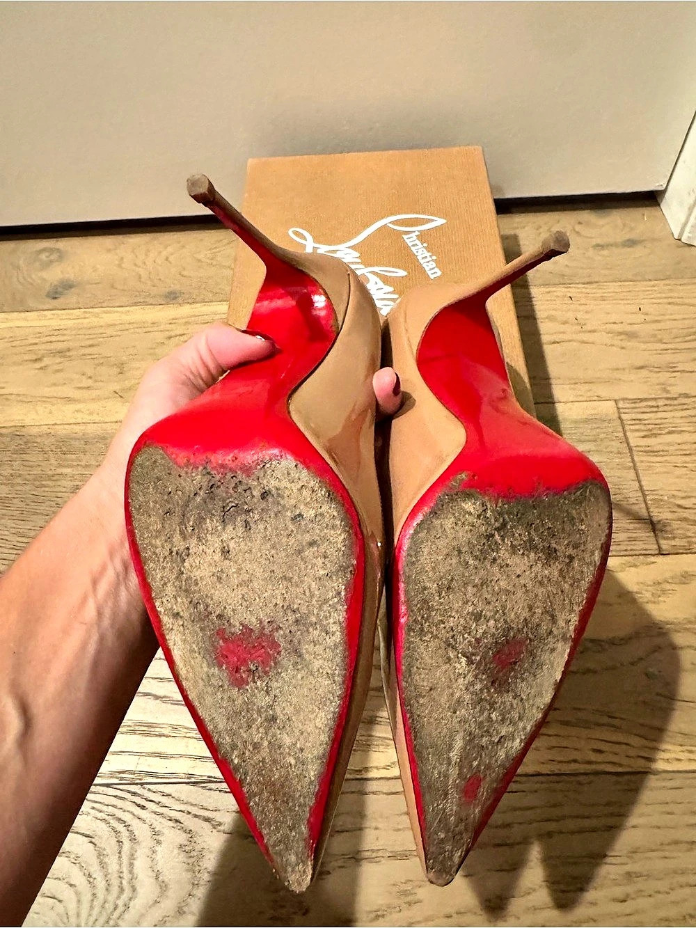 Christian Louboutin Decollete 554 100 Patent Heels Brown EU 39.5 - Picture 5 of 8